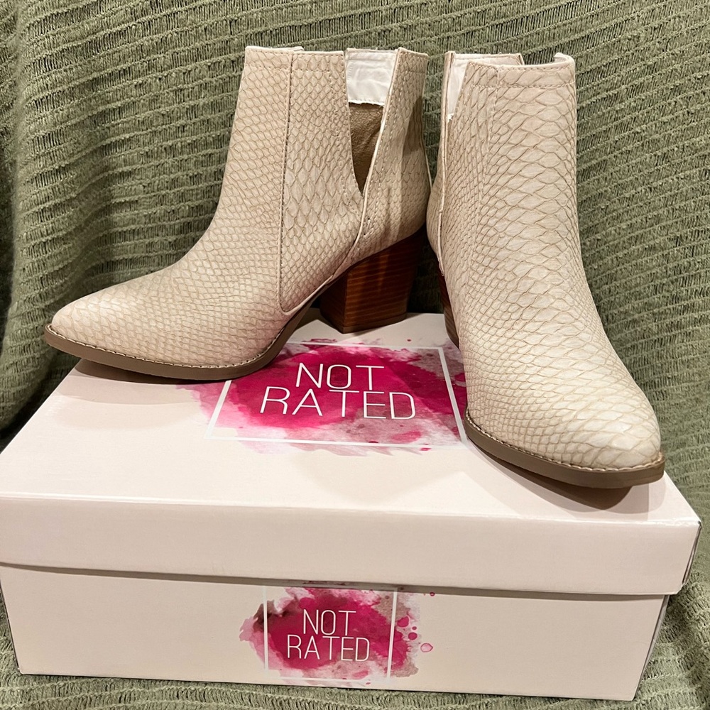 Snakeskin Booties